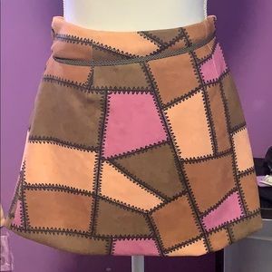 Multi colored mini skirt
